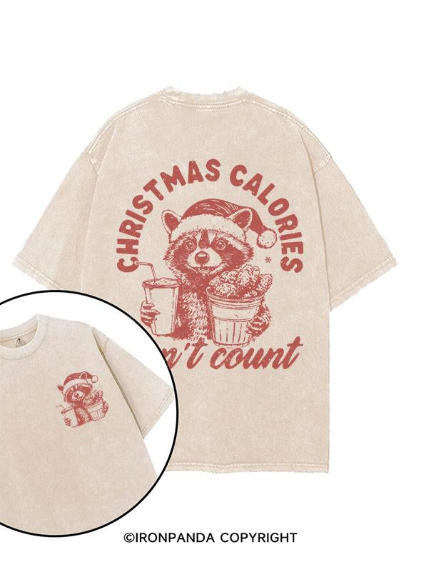 CHRISTMAS CALORIES DONT COUNT printed Gym Shirt