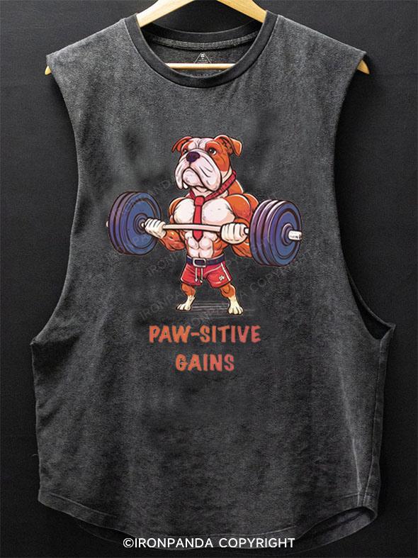 Paw-sitive Gains SCOOP BOTTOM COTTON TANK