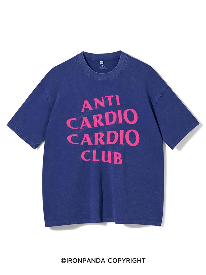 ANTI CARDIO CARDIO CLUB PINK VINTAGE GYM SHIRT