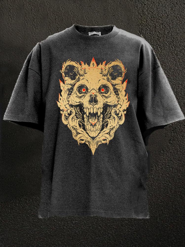 fierce panda skull Washed Gym Shirt