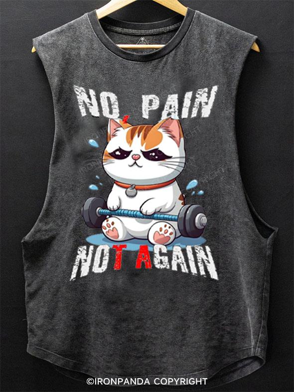 no more pain cat SCOOP BOTTOM COTTON TANK