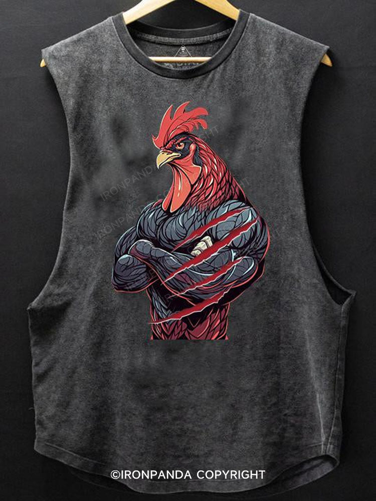 Muscle Rooster Thanksgiving Scoop Bottom Cotton Tank