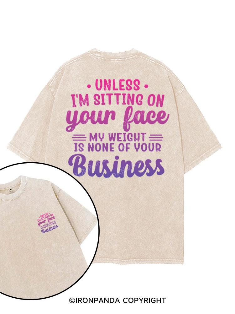 UNLESS I'M SITTING ON YOUR FACE printed Gym Shirt