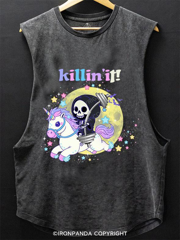 KILLIN IT SCOOP BOTTOM COTTON TANK