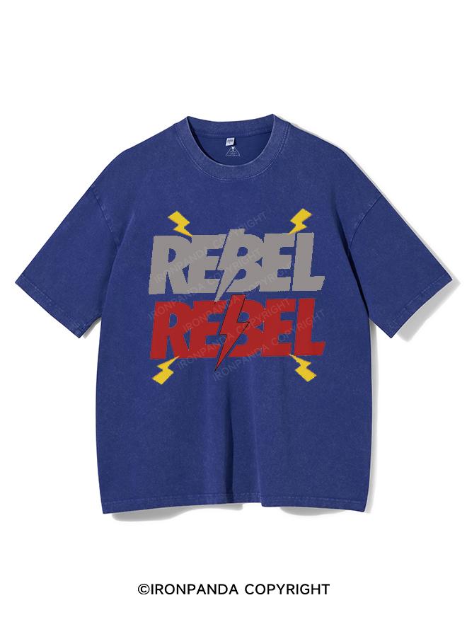 REBEL REBEL LIGHTNING VINTAGE GYM SHIRT