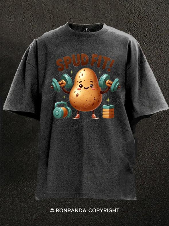 Spud Fit Lifting Potato Washed Gym Shirt