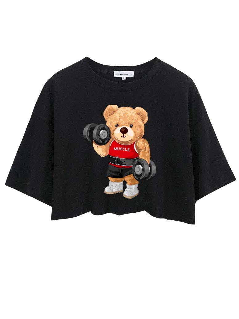 THE DUMBBEL BEAR CROP TOPS