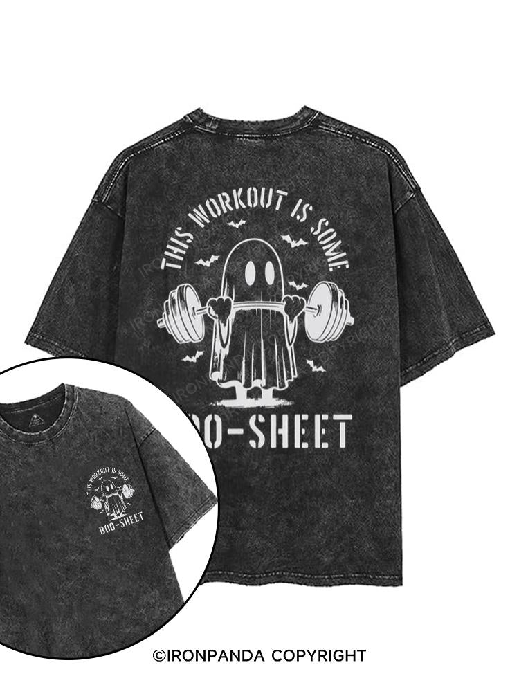 This Workout Is Some Boo-Sheet printed Gym Shirt