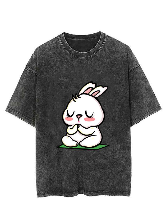 YOGA RABBIT VINTAGE GYM SHIRT