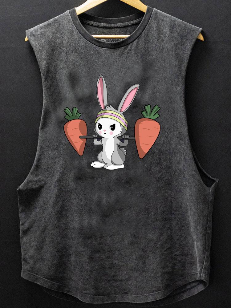 squat rabbit SCOOP BOTTOM COTTON TANK