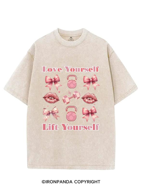 LOVE YOURSELF LIFT YOURSELF VINTAGE GYM SHIRT