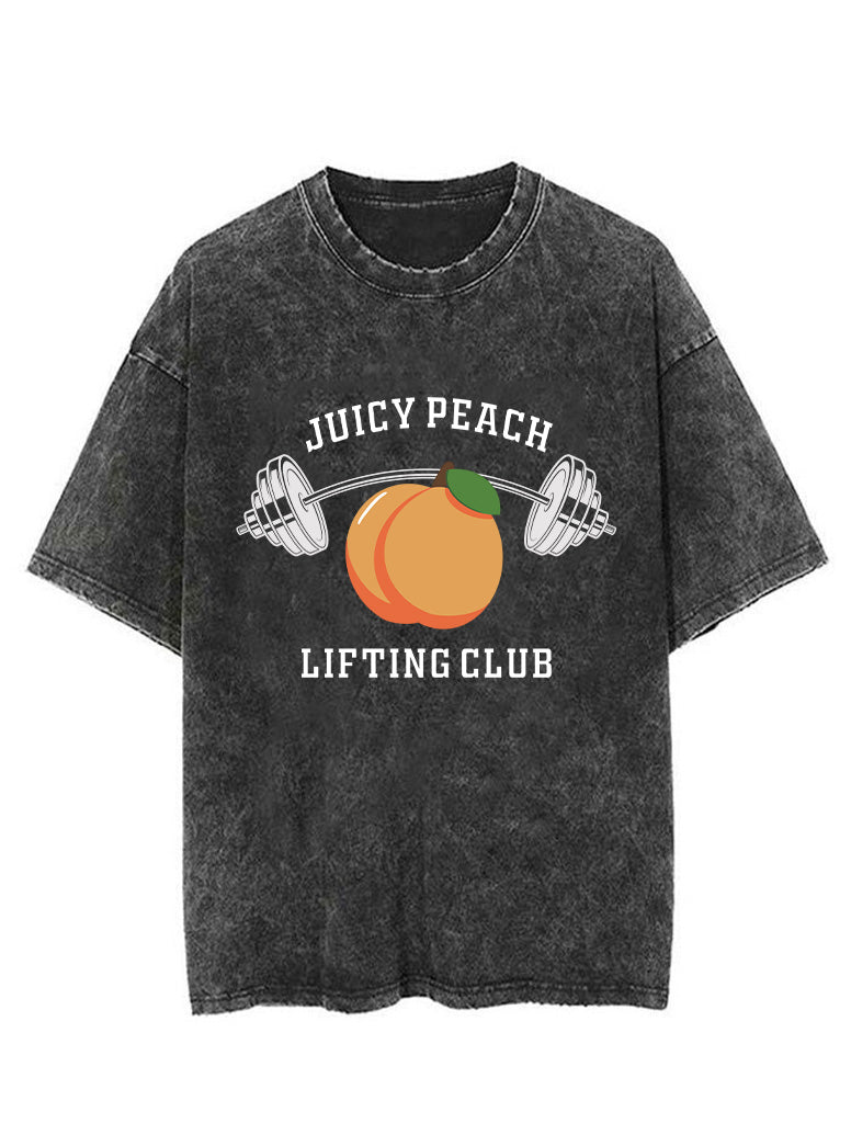 JUICY PEACH LIFTING CLUB VINTAGE GYM SHIRT