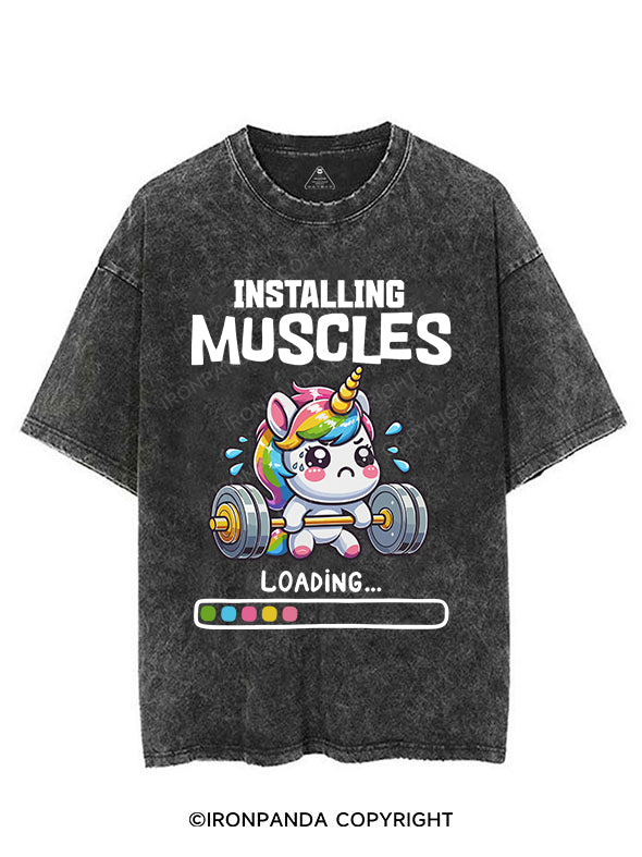 INSTALLING MUSCLES VINTAGE GYM SHIRT