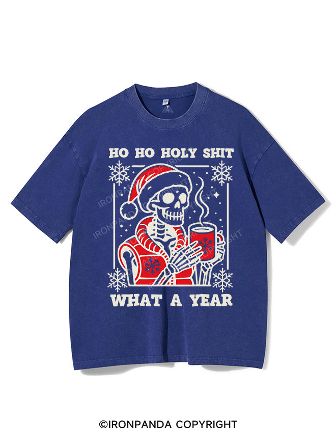 HO HO HOLY SHIT WHAT A YEAR VINTAGE GYM SHIRT