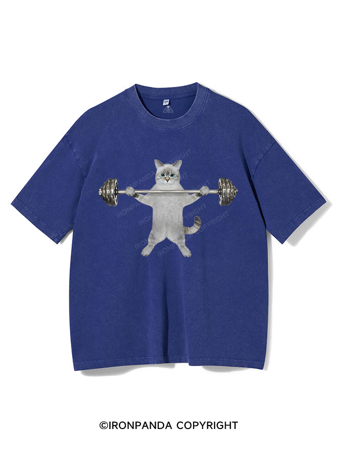 LIFTING CAT VINTAGE GYM SHIRT