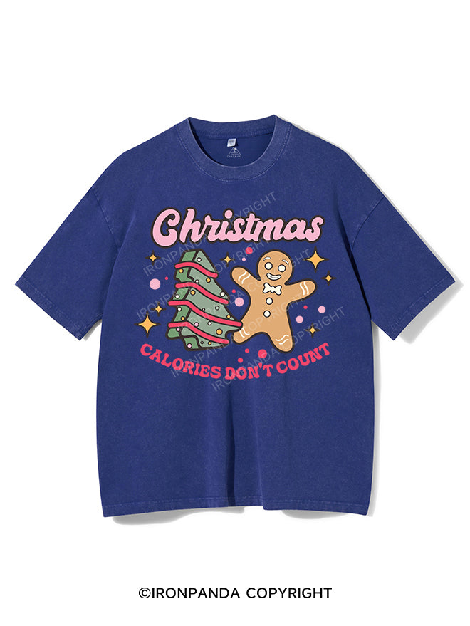 CHRISTMAS CALORIES DON'T COUNT VINTAGE GYM SHIRT