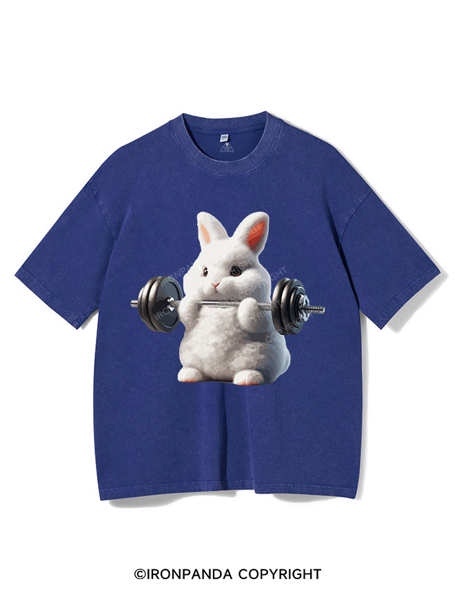 Rabbit weightlifting Vintage Gym Shirt