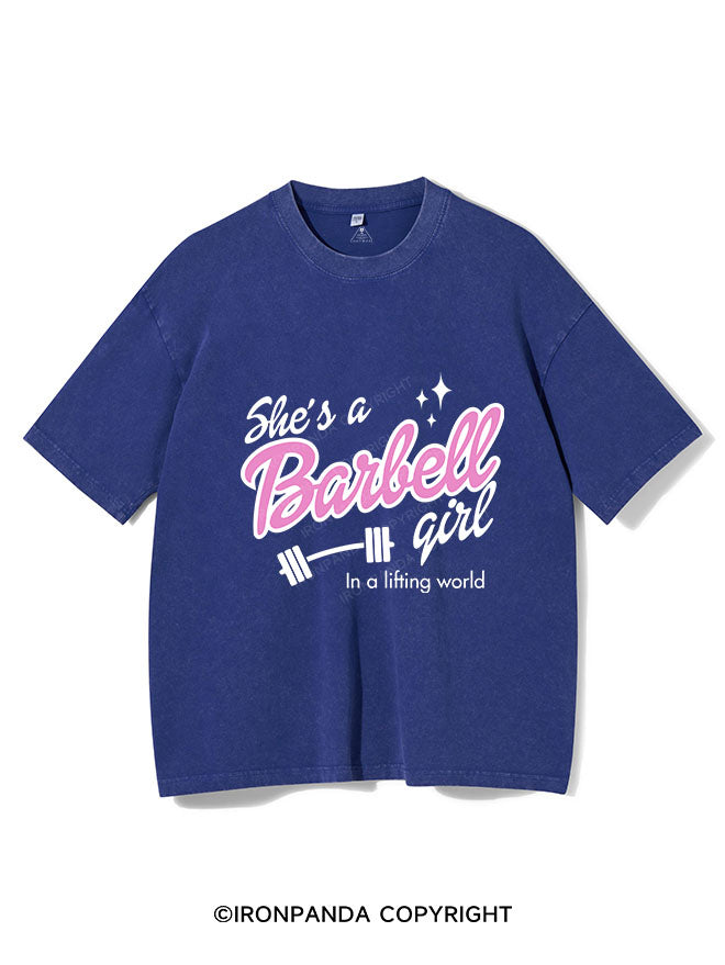 She is a barbell girl Vintage Gym Shirt