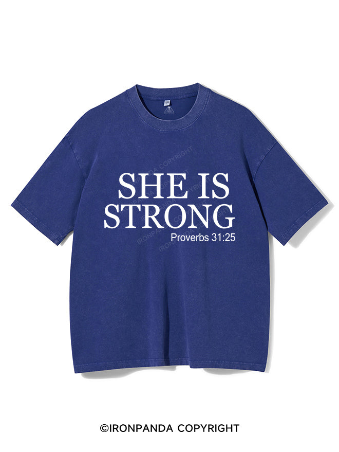 She is strong Vintage Gym Shirt