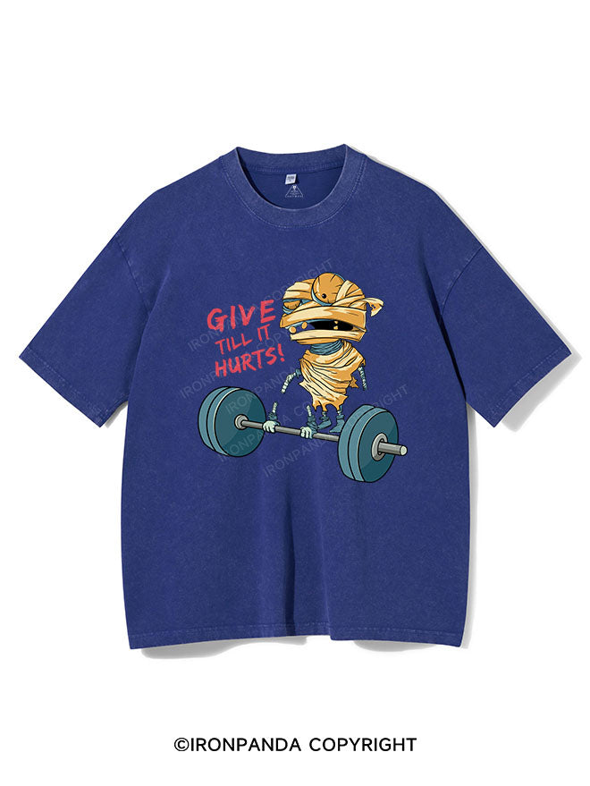 GIVE TILL IT HURTS VINTAGE GYM SHIRT