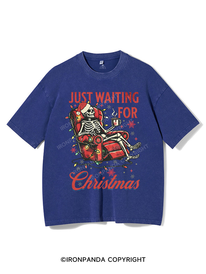 JUST WAITING FOR CHRISTMAS VINTAGE GYM SHIRT