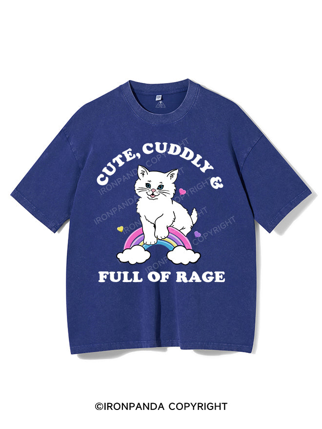 CUTE CUDDLY & FULL OF RAGE VINTAGE GYM SHIRT