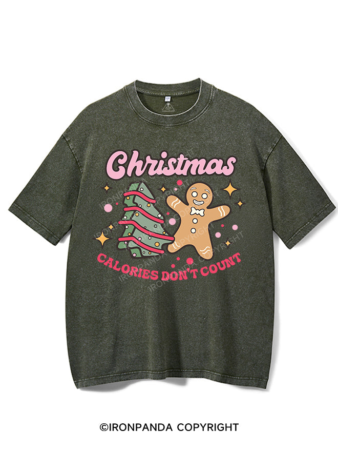 CHRISTMAS CALORIES DON'T COUNT VINTAGE GYM SHIRT