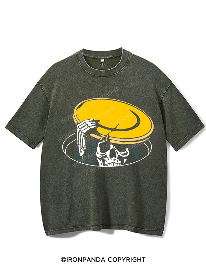 THE GRIM REAPER UNDER A HAPPY FACE VINTAGE GYM SHIRT