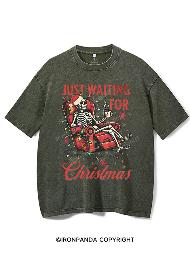 JUST WAITING FOR CHRISTMAS VINTAGE GYM SHIRT