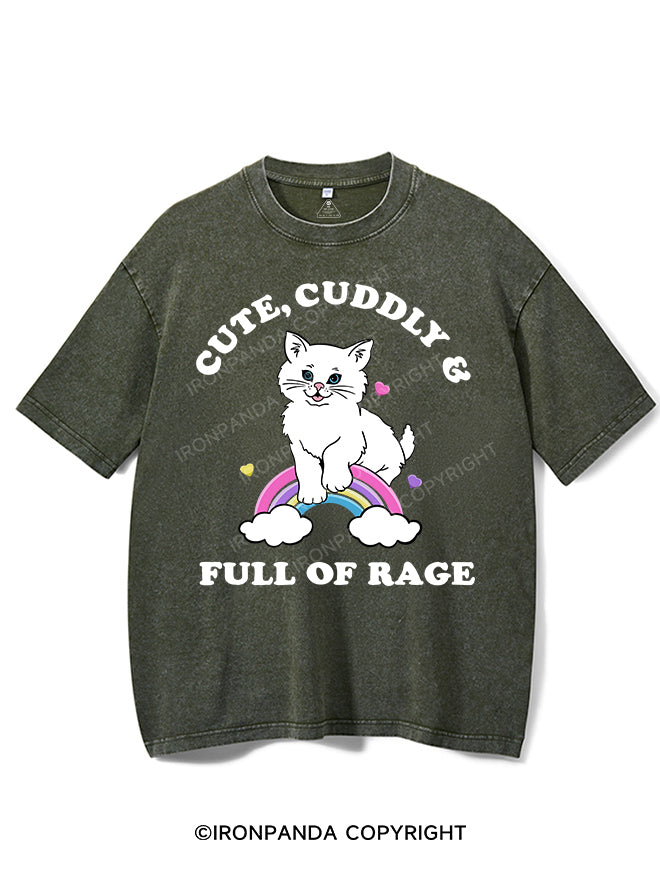 CUTE CUDDLY & FULL OF RAGE VINTAGE GYM SHIRT