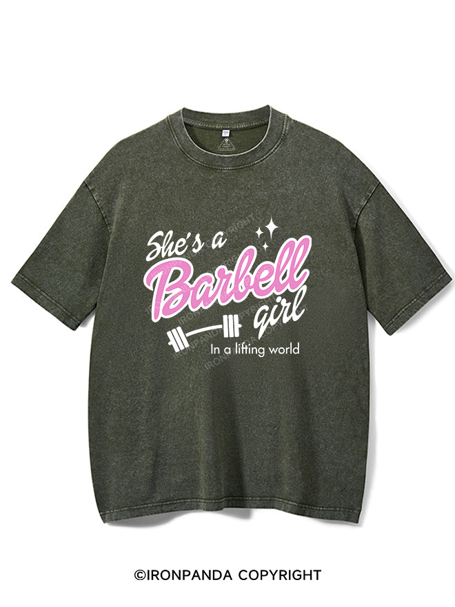 She is a barbell girl Vintage Gym Shirt