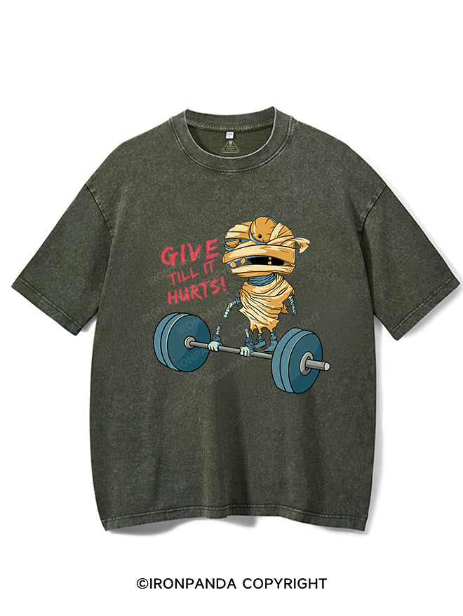 GIVE TILL IT HURTS VINTAGE GYM SHIRT