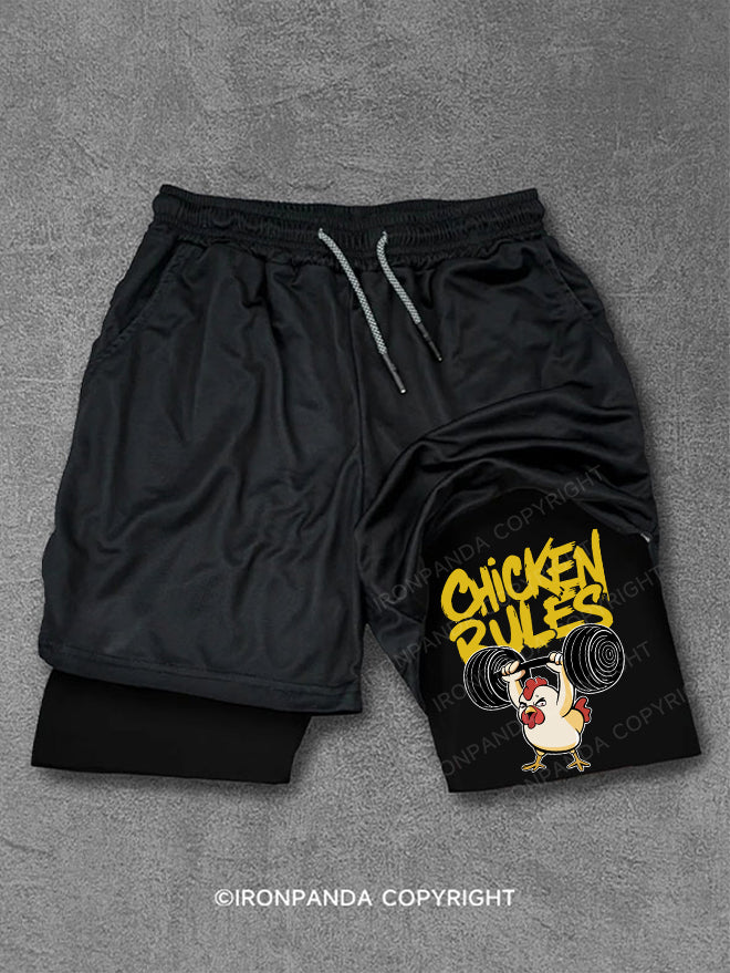 Chicken Rules Performance Training Shorts