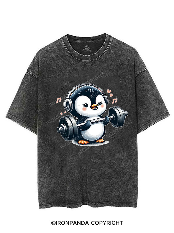 penguin weightlifting Vintage Gym Shirt