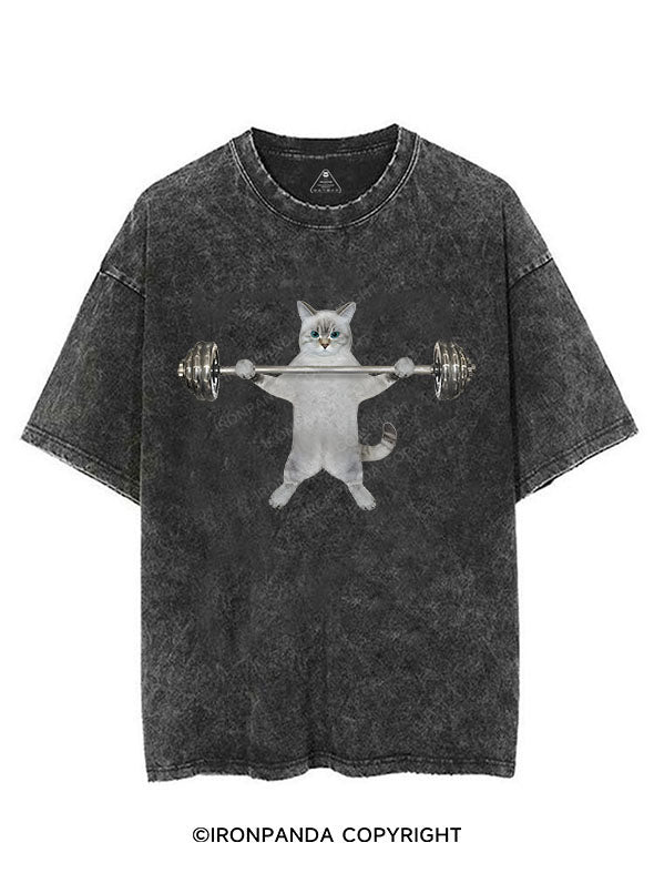 LIFTING CAT VINTAGE GYM SHIRT