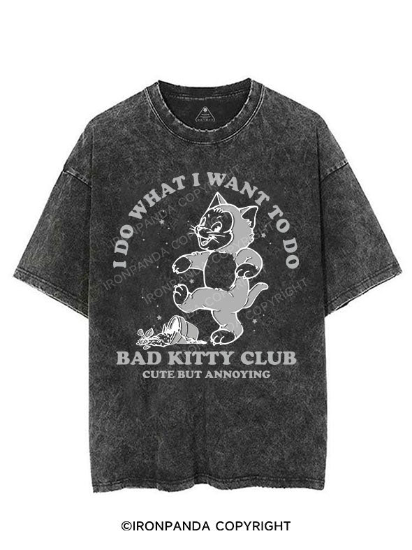 BAD KITTY CLUB CUTE BUT ANNOYING VINTAGE GYM SHIRT