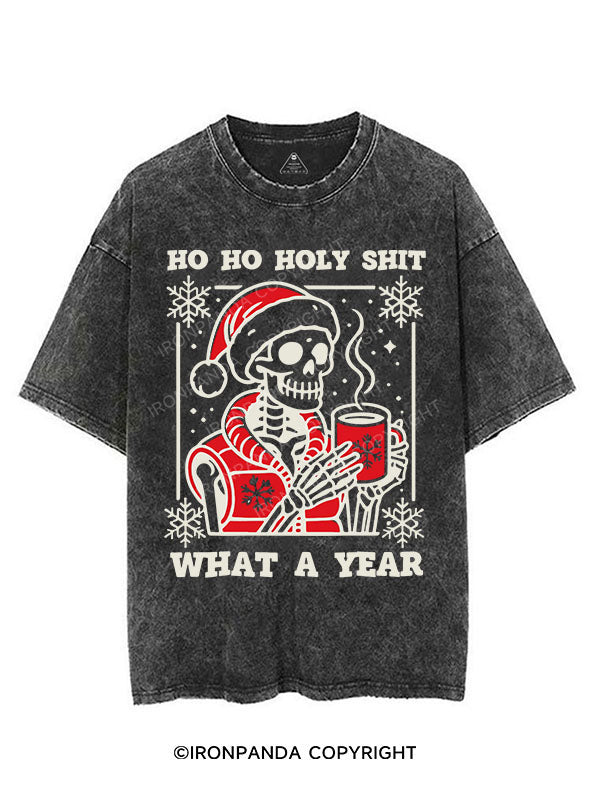 HO HO HOLY SHIT WHAT A YEAR VINTAGE GYM SHIRT