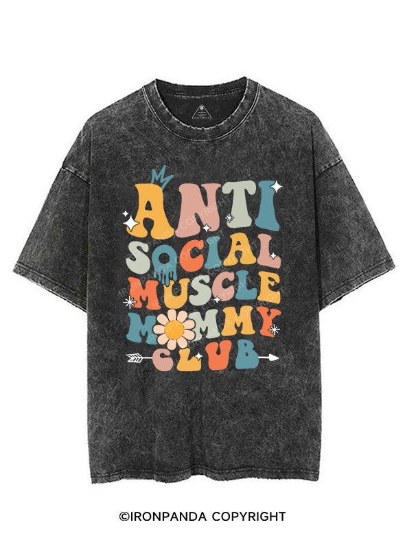 Anti Social Muscle Mommy Vintage Gym Shirt