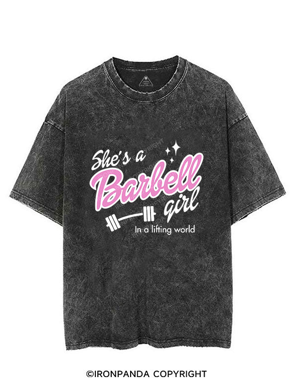 She is a barbell girl Vintage Gym Shirt