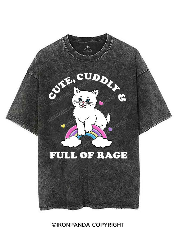 CUTE CUDDLY & FULL OF RAGE VINTAGE GYM SHIRT