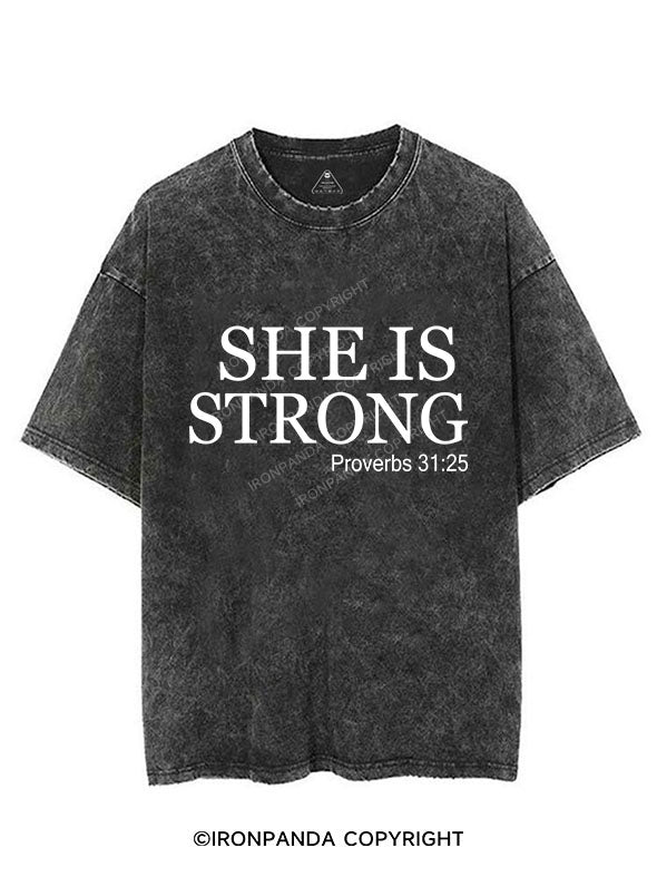 She is strong Vintage Gym Shirt