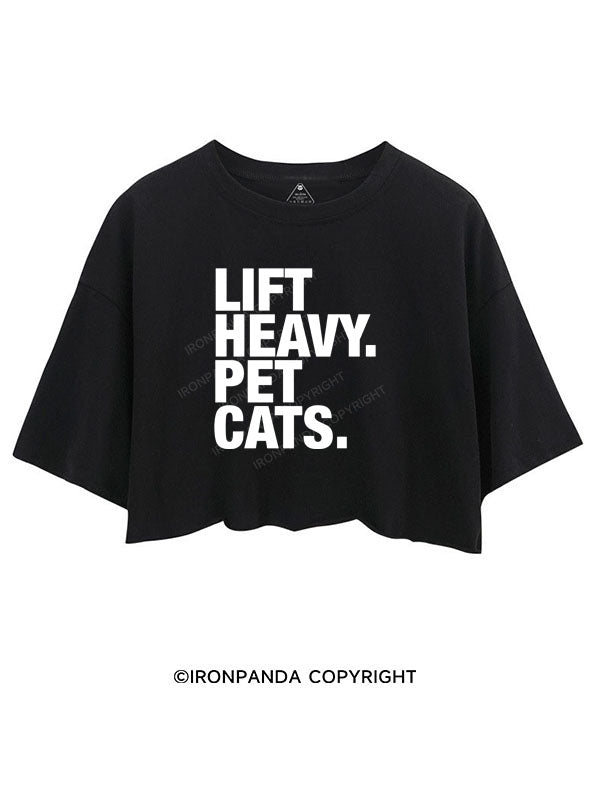 Lift Heavy Pet Cats Crop Tops