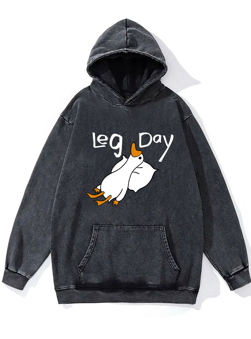 LEG DAY GOOSE Washed Gym Hoodie