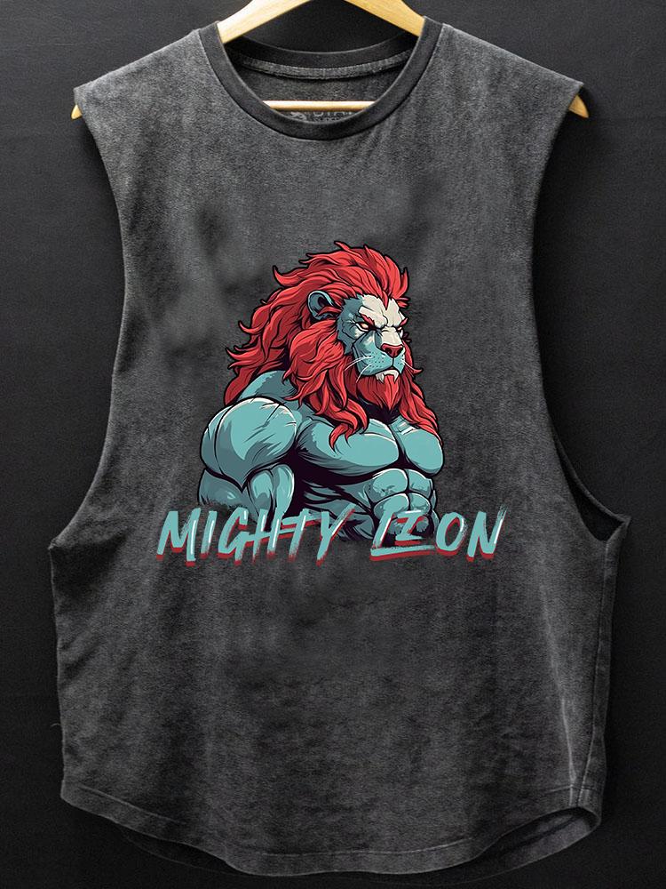 mighty lion SCOOP BOTTOM COTTON TANK