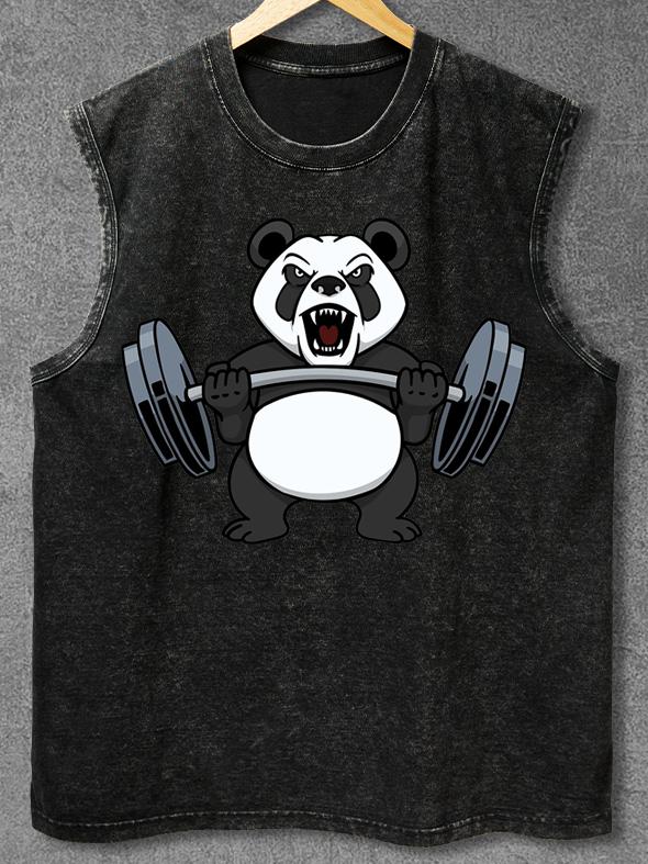 WEIGHTLIFTING PANDA Washed Gym Tank