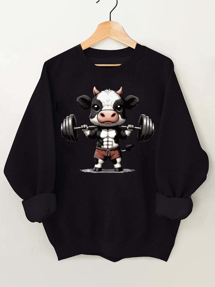 Dairy Cow Gym Sweatshirt