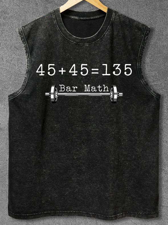 BAR MATH Washed Gym Tank