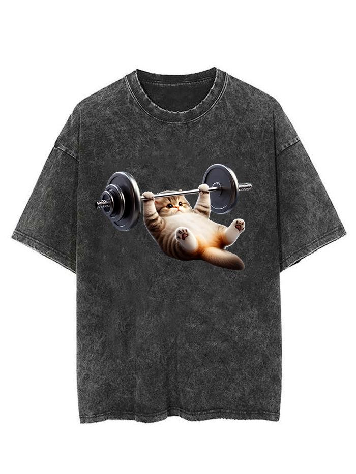 bench press cat Vintage Gym Shirt