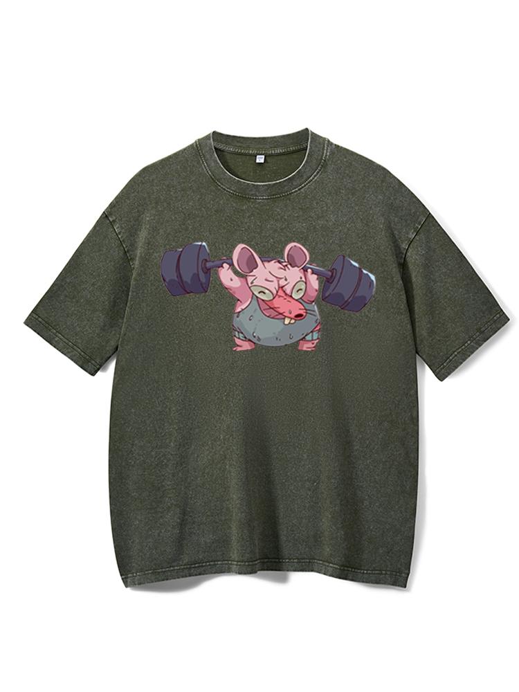 Rat Workout Washed Gym Shirt