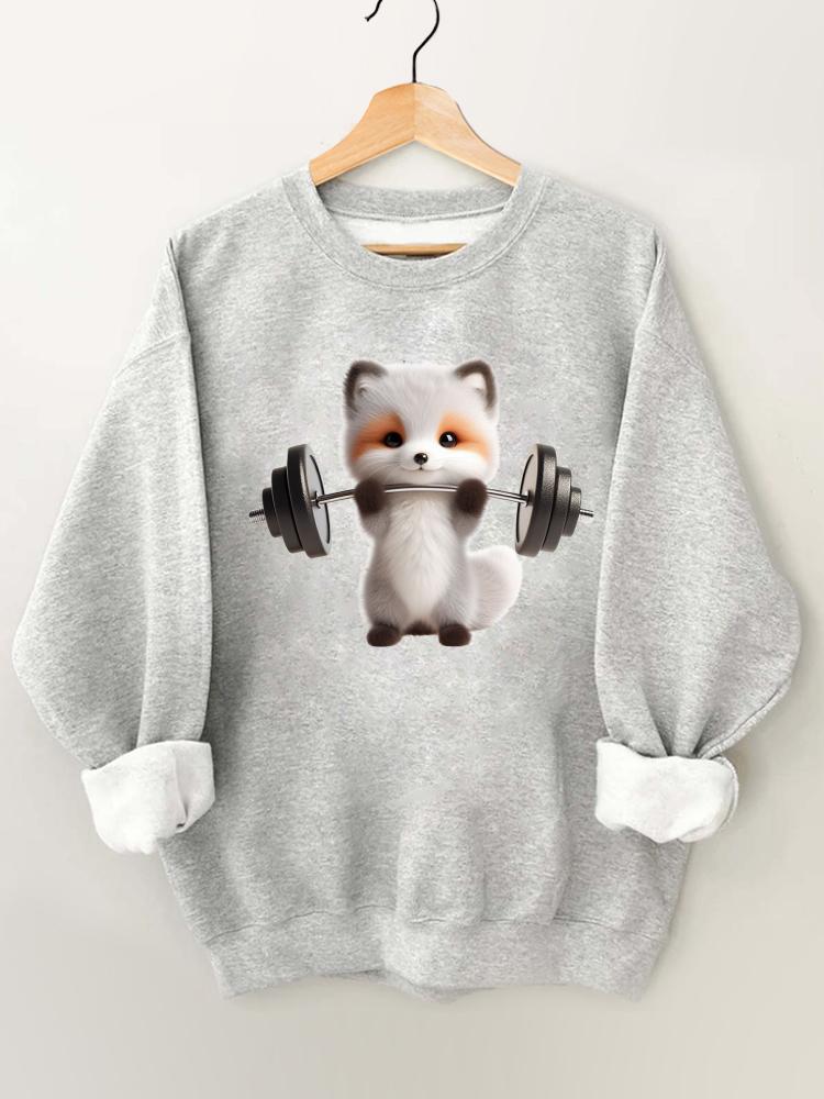 Ironpanda Lift Heavy Fox Gym Sweatshirt